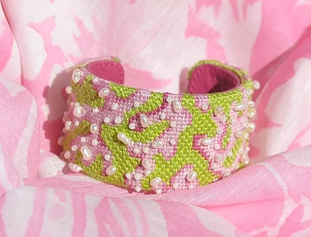 Stitch Guide for CU-16 – Lilly inspired Sea Coral Cuff – pink & green