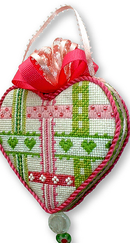 Stitch Guide for OM-11 – Mini Heart – Woven Ribbons – pinks & greens