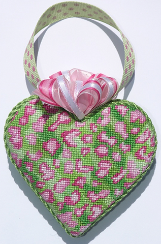 Stitch Guide for OM-12 – Mini Heart – Mottled Cheetah – pinks & greens