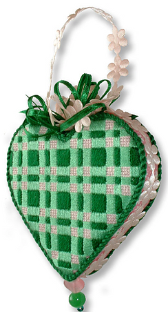 Stitch Guide for OM-16 – Mini Heart – Plaid – greens w/ pink