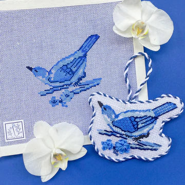 Blue and White Chinoiserie Bird