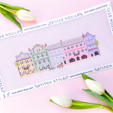 Street Scene Series: Rainbow Row - Charleston, SC