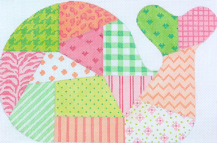 Med. Whale – Patchwork – sherbet palette