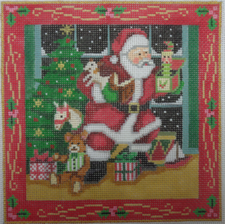 Birds of a Feather Santa I Canvas