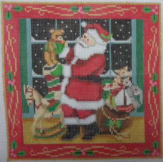 Birds of a Feather Santa II Canvas