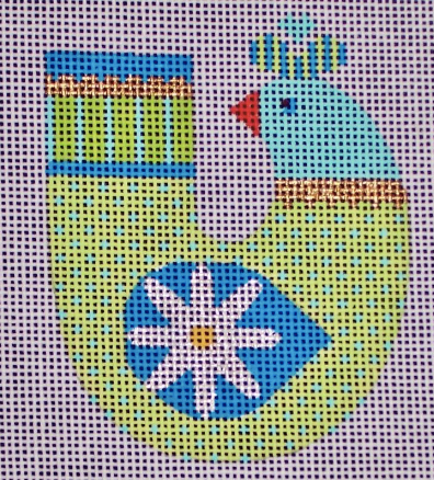 Mod Birds 4" Rnd -Peacock Tree Topper