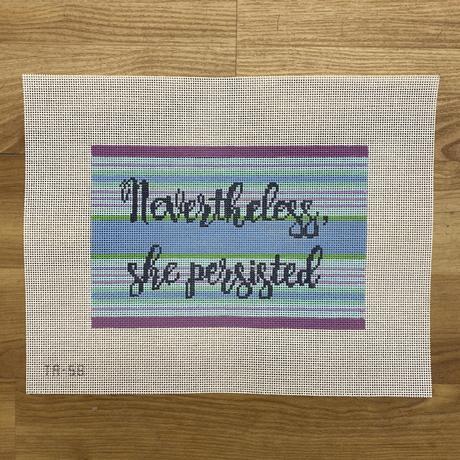 Nevertheless She Persisted - Blue (18 mesh)