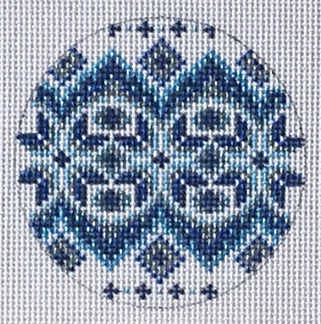 Blue/White/Silver Round