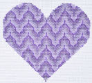 Purple Bargello Heart
