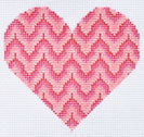 Pink Bargello Heart