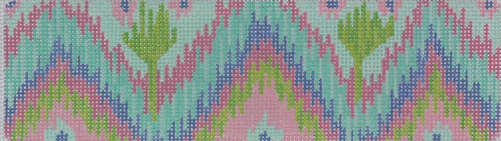 Wide Belt – Ikat – greens, blues & pinks