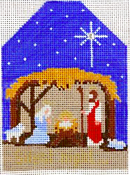 Manger & Star Ornament