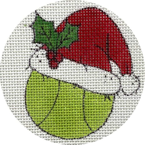 Tennis Ball with Santa Hat
