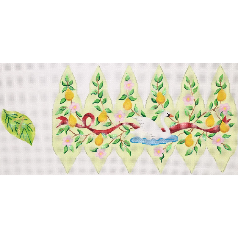 12 Days of Christmas Stuffed Pear Ornament  – 7 Swans-a-Swimming