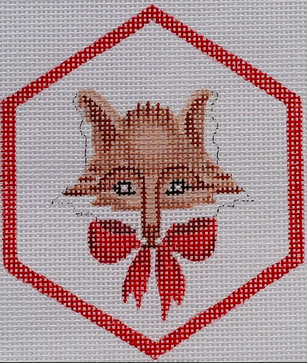 Christmas Ornament – Fox w/ Red Bow