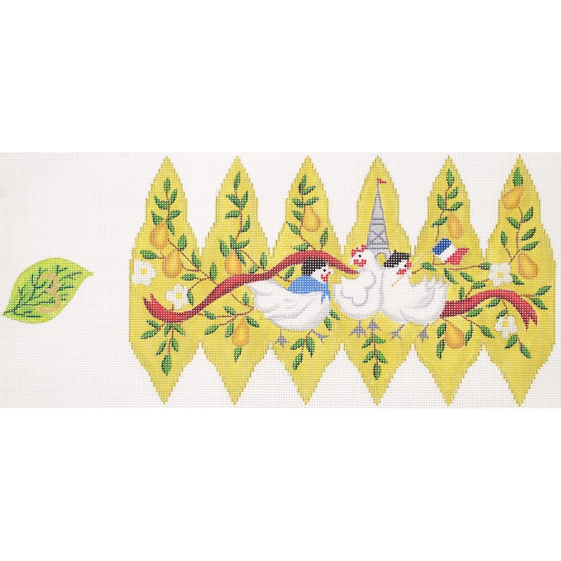 12 Days of Christmas Stuffed Pear Ornament  – 3 French Hens