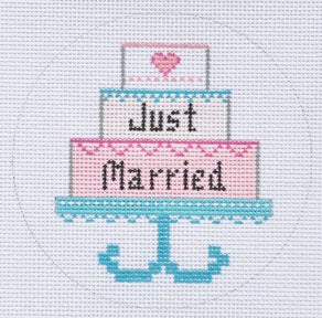 Just Married Cake Ornament