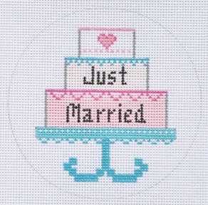 Just Married Cake Ornament