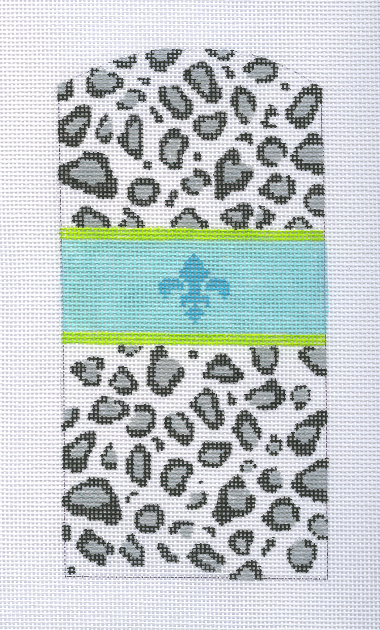 Eyeglass Case - Animal Print - Aqua (Back)