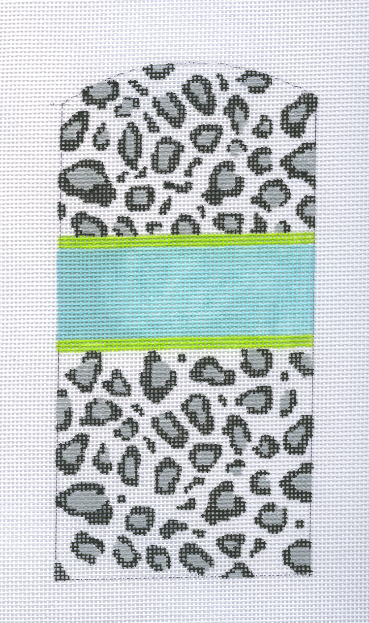 Eyeglass Case - Animal Print - Aqua (Front)