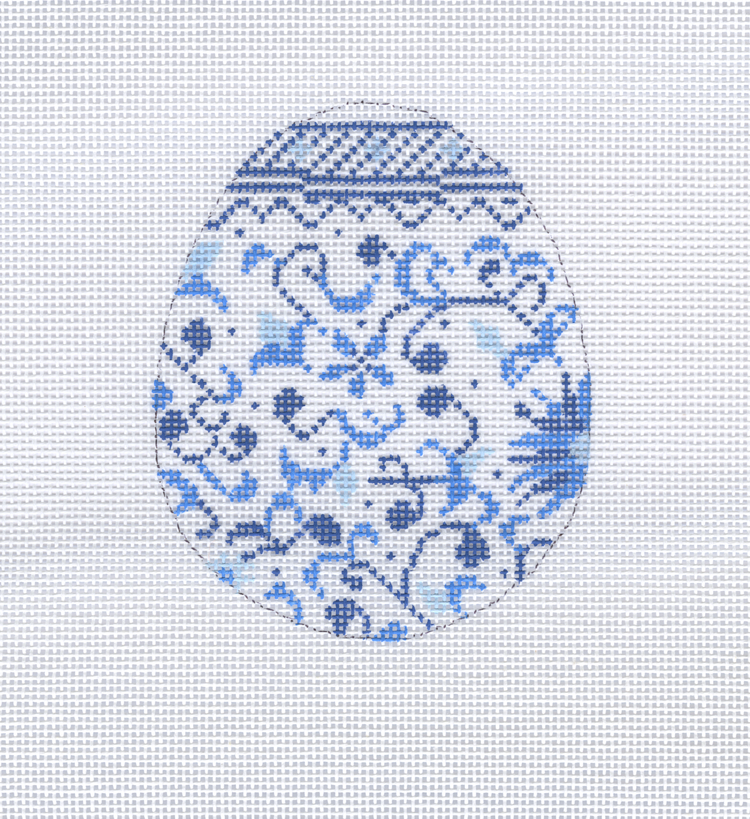 Egg - Blue Chinoiserie #2