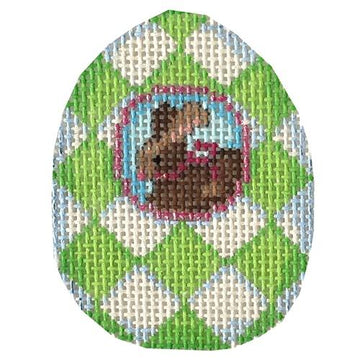 Bunny/Lime Harlequin Mini Egg