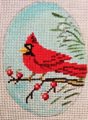Cardinal in Tree Ornament