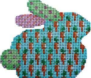 Carrots on Aqua Bunny