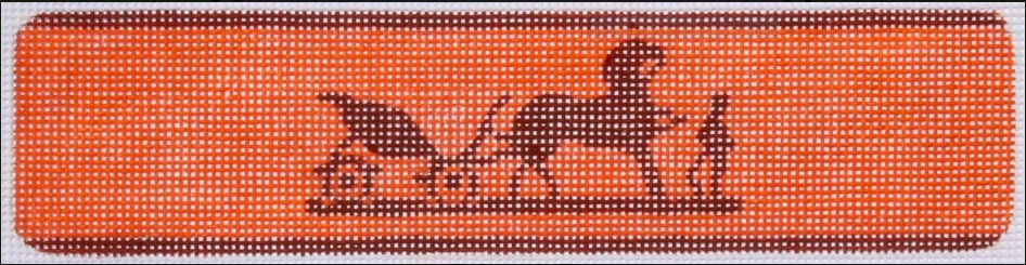 Cuff/Bookmark – Hermès Calèche Logo – orange & brown