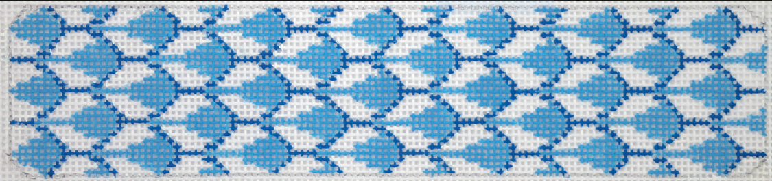 Cuff/Bookmark – Herend-inspired Fishnet – blues