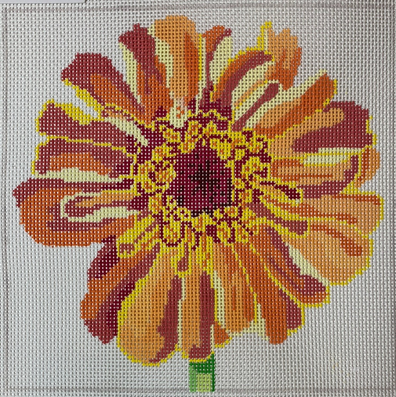 8" Simple Flowers - Orange Zinnia