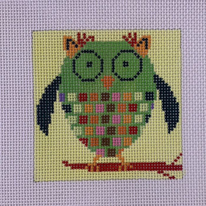 Owl Square - Green Owl