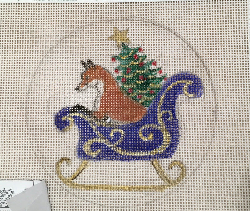 Fox in Santa Sleigh