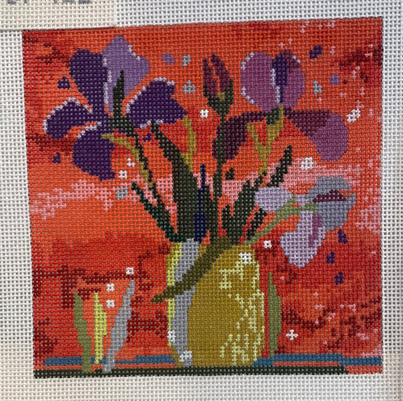 Yellow Vase with Flowers