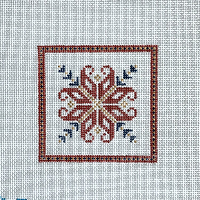 Nordic Collection - Snowflake Square - red/blue
