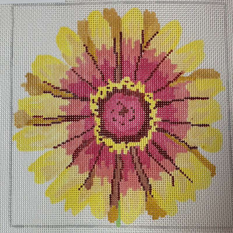 8" Simple Flowers - Flaming Zinnia