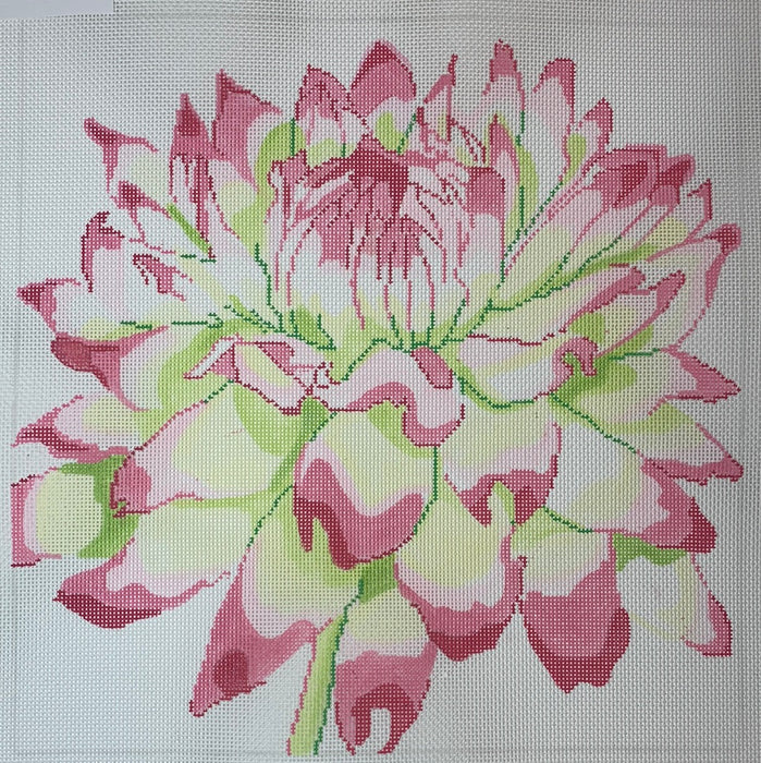14" Simple Flowers - Pink & Green Mum