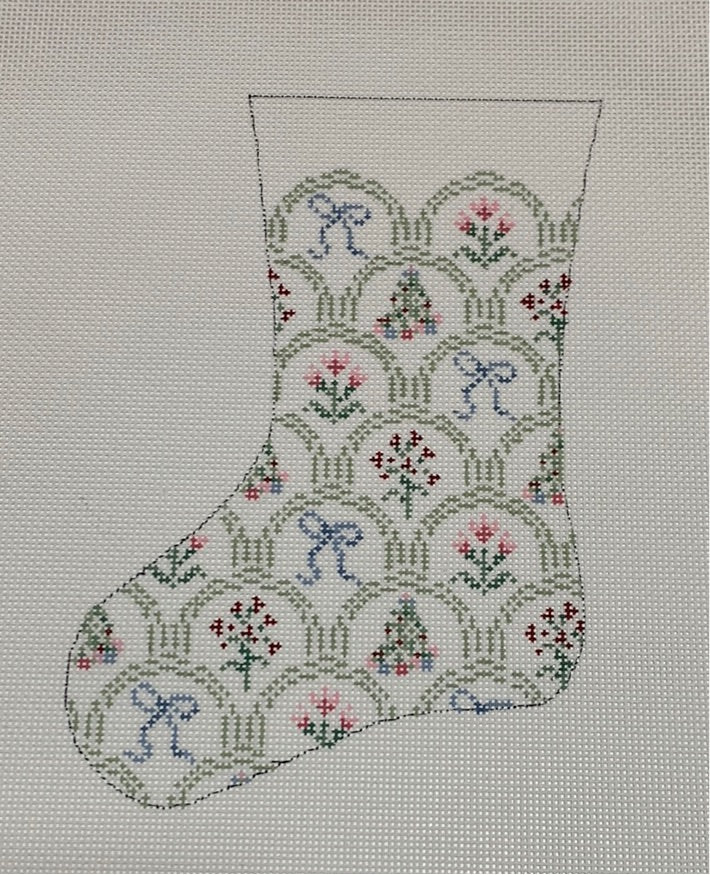 Mini Stocking - Holiday Scallop