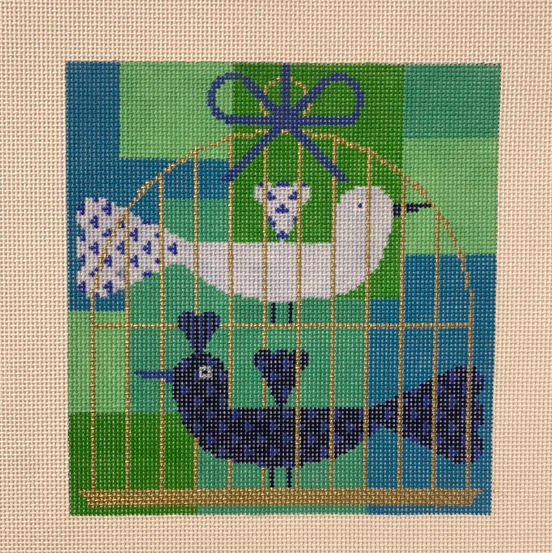 Lovebirds Pair - Blue