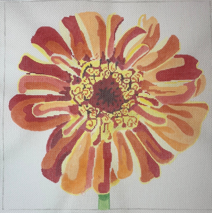 14" Simple Flowers - Orange Zinnia