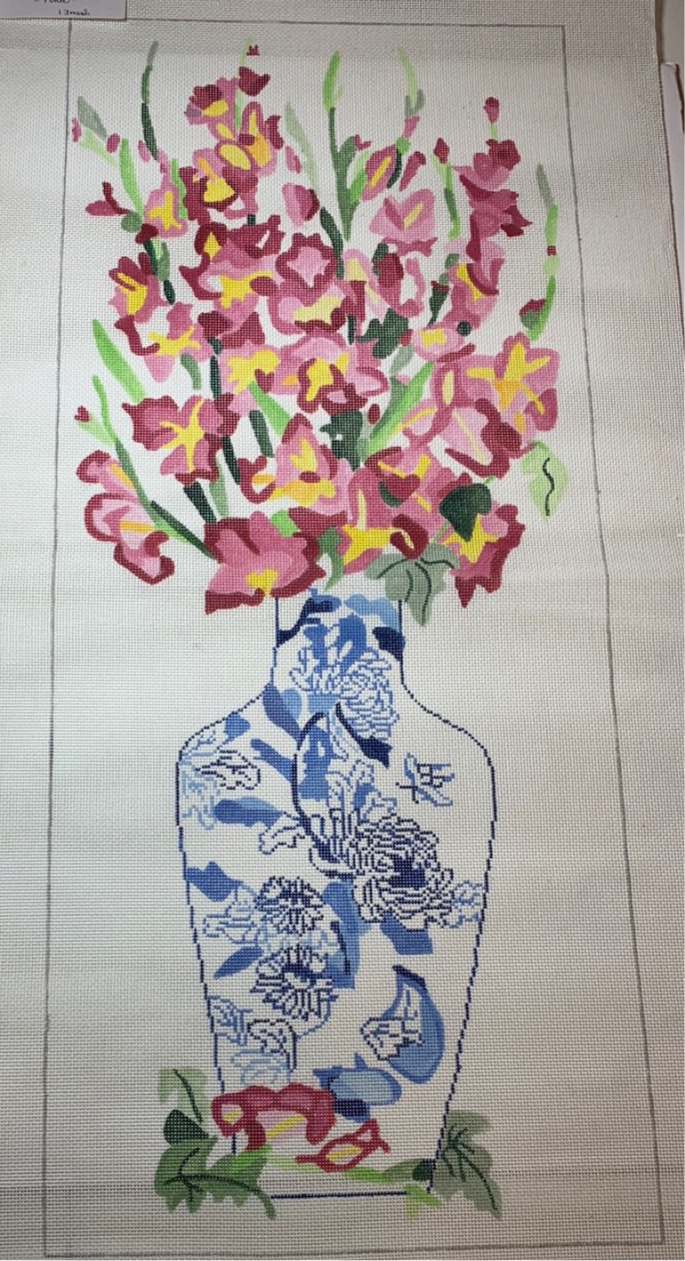 Chinese Vase with Lilies