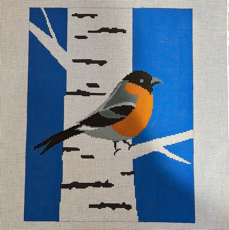 Three Kittens - Robin on Birch canvas