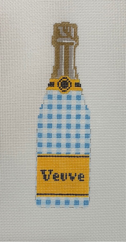 Veuve Bottle - Blue Gingham