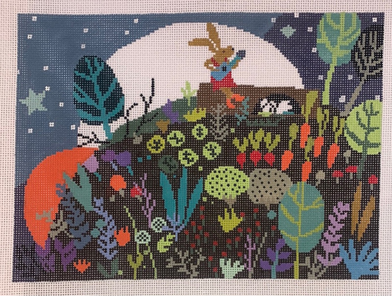 Close Your Eyes - Bunny w/ a Banjo Canvas