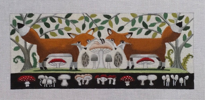 Forest Fox and Mushrooms