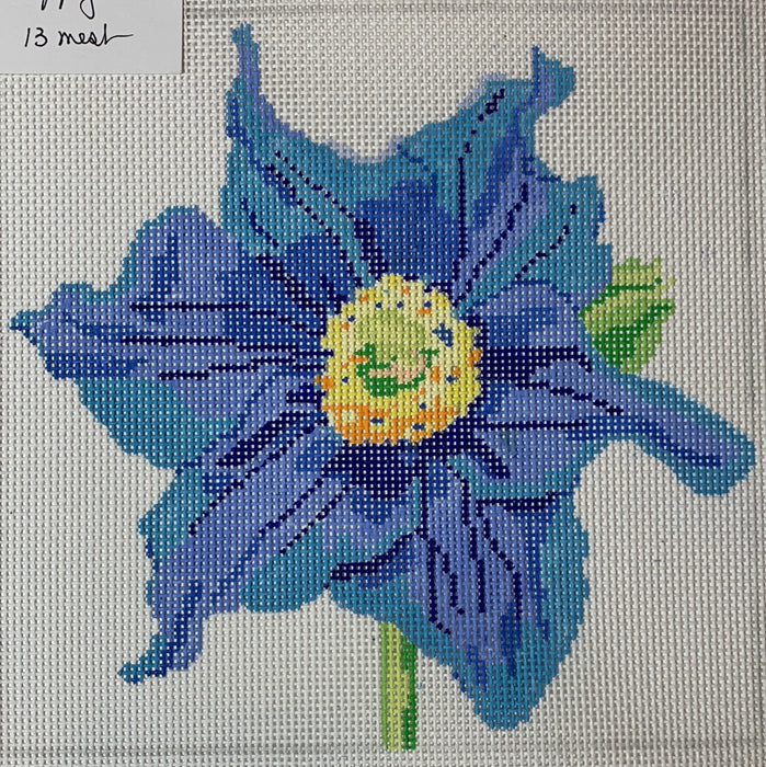 8" Simple Flowers - Blue Poppy