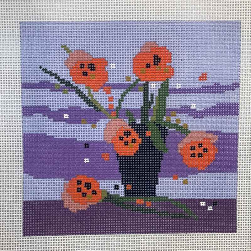 Blue Vase with Flowers