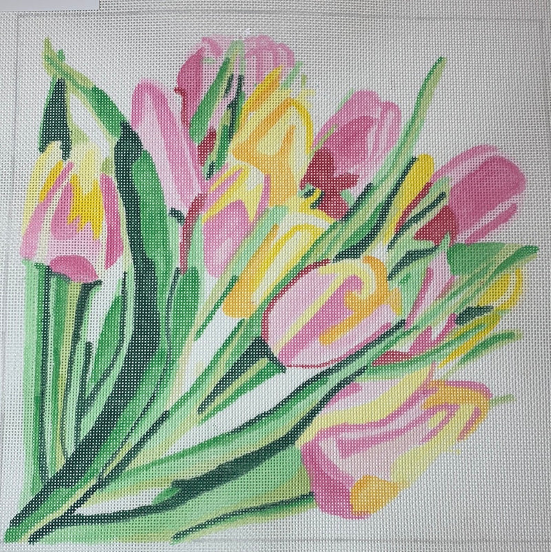 Pink and Yellow Tulips