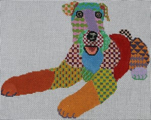 Colorful Airedale Terrier (18 mesh)