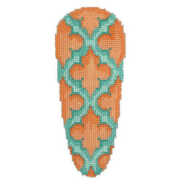 Quatrefoil/Aqua Carrot